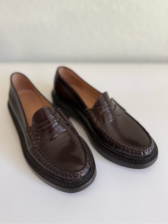 J. Crew Shoes - J. Crew Dark Brown Leather Penny Loafers